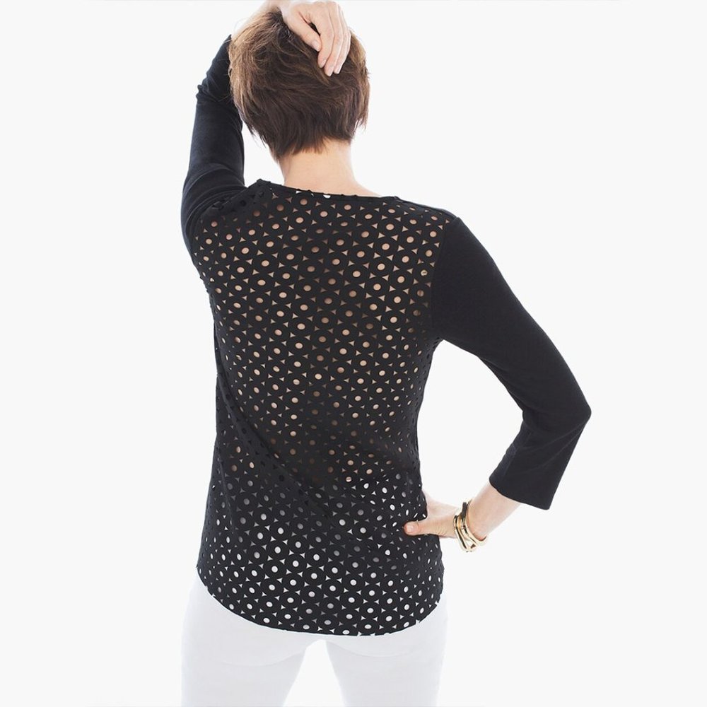 ⭐3/$30! Chico’s Carris Circle Cutout V Neck